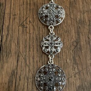 Marcasite Silver Tone Bracelet with Magnetic Closure Vintage